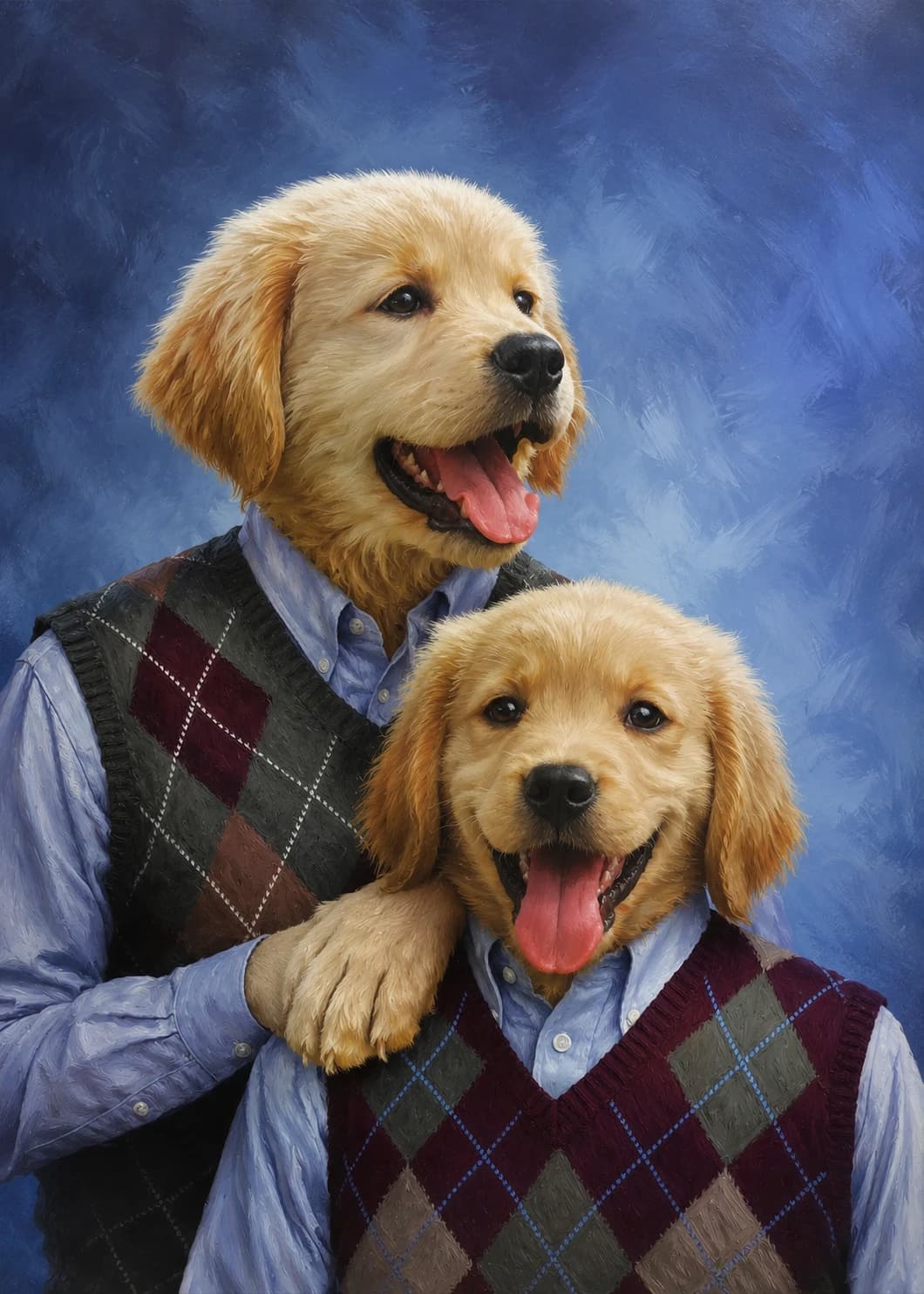 Step Doggos pet portrait style