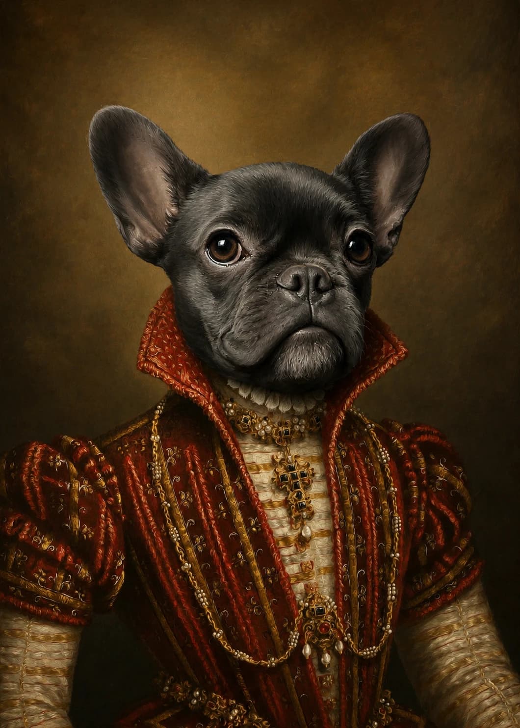 The Baroness pet portrait style