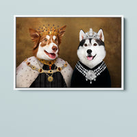 Thumbnail for Crowned King & The Lady 2 Pets in 1 Canvas