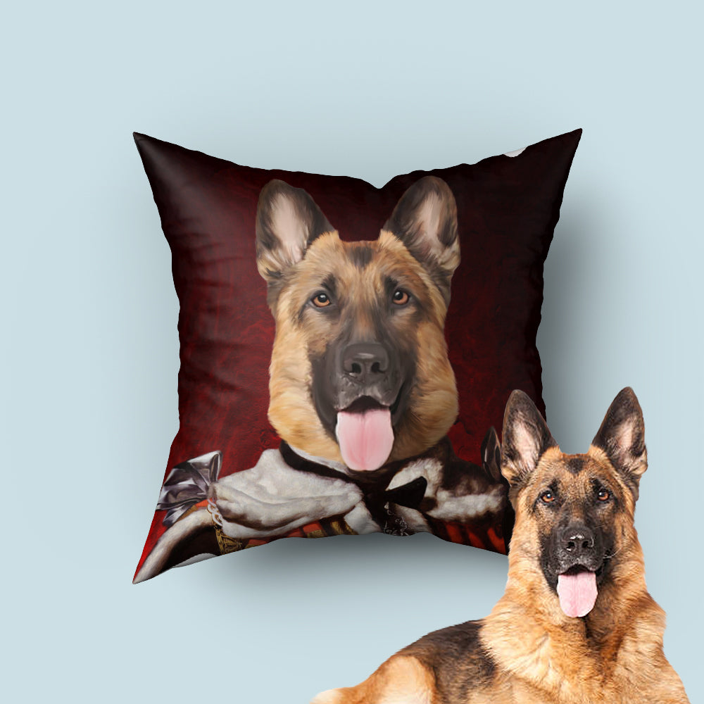 Customized Throw Pillow - King Pet Portrait