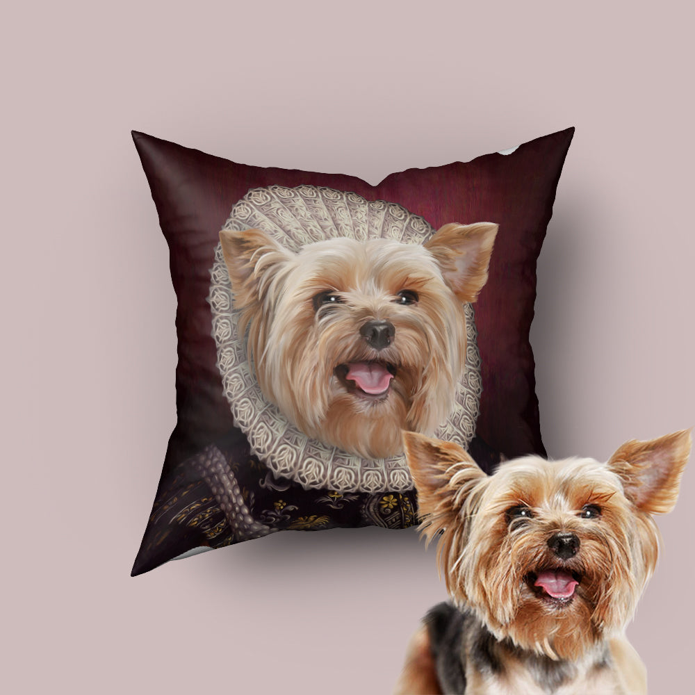Customized Throw Pillow - Queen Pet Portrait