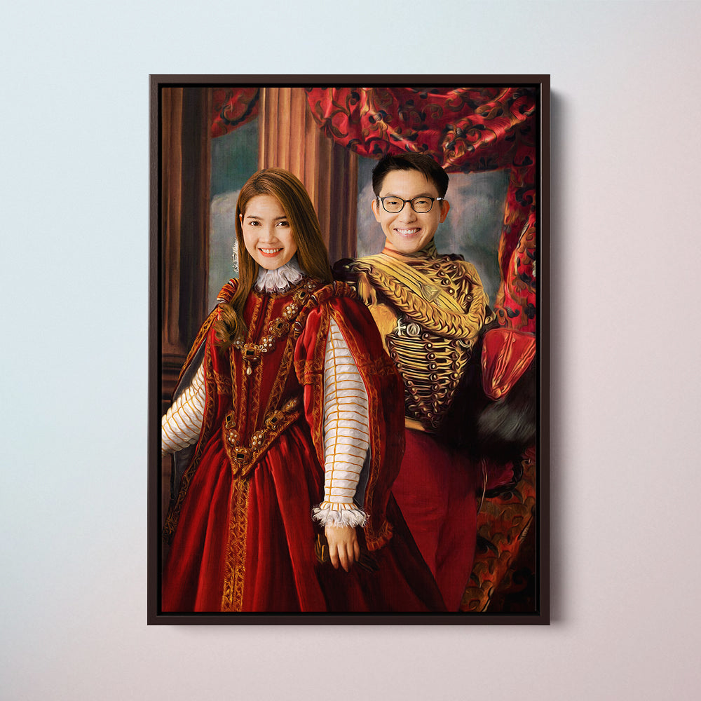 The Noble and The Socialite - Custom Couple Portraits