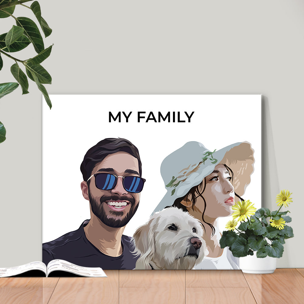 Modern Custom Family Portrait