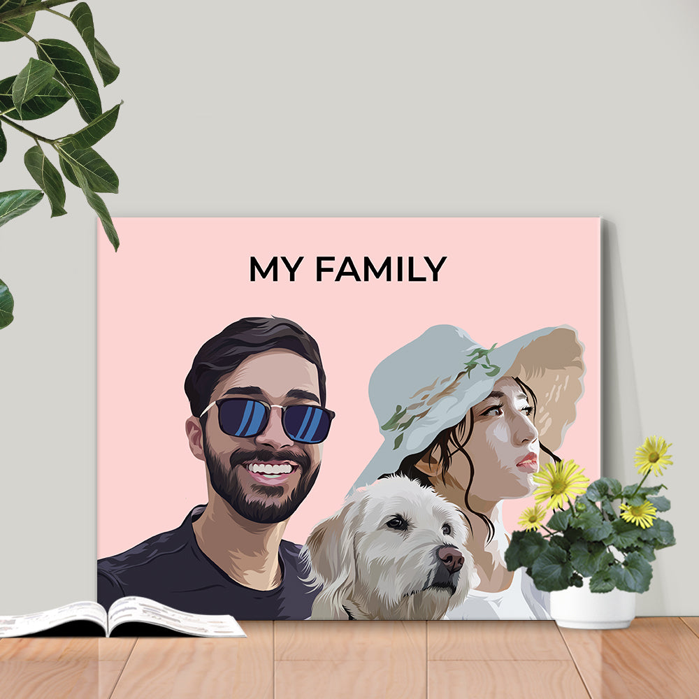 Modern Custom Family Portrait
