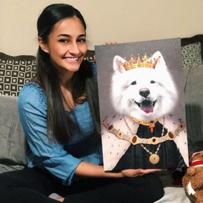 Crowned King Custom Pet Portrait - Pet Portraits