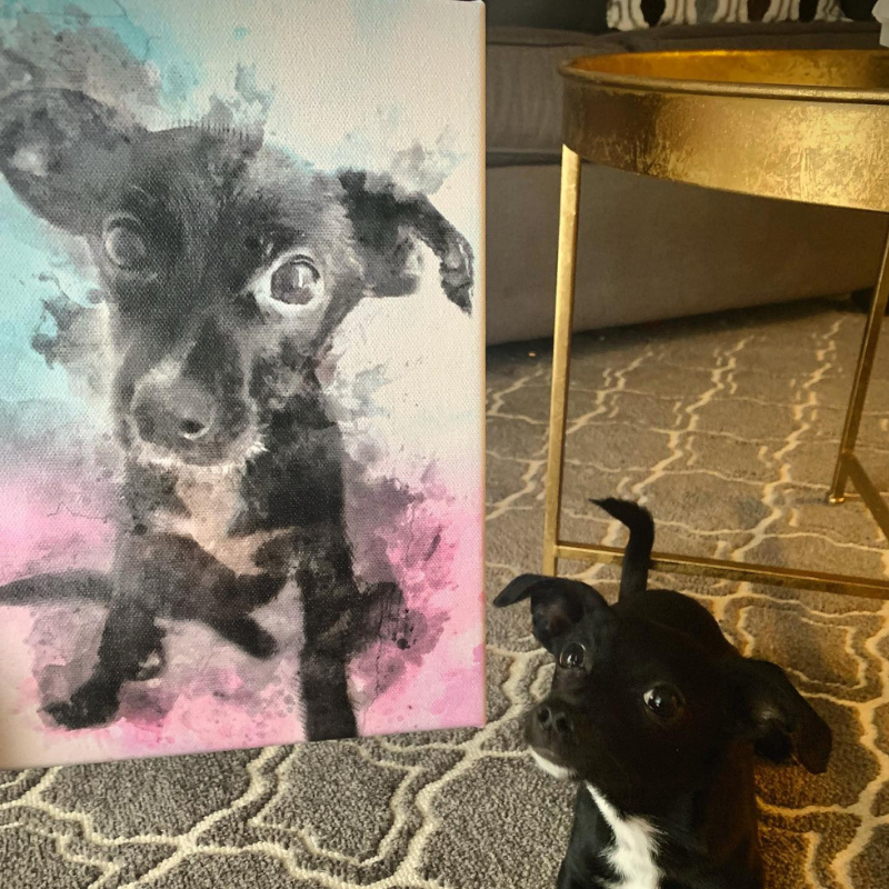 Watercolor Pet Portrait Canvas